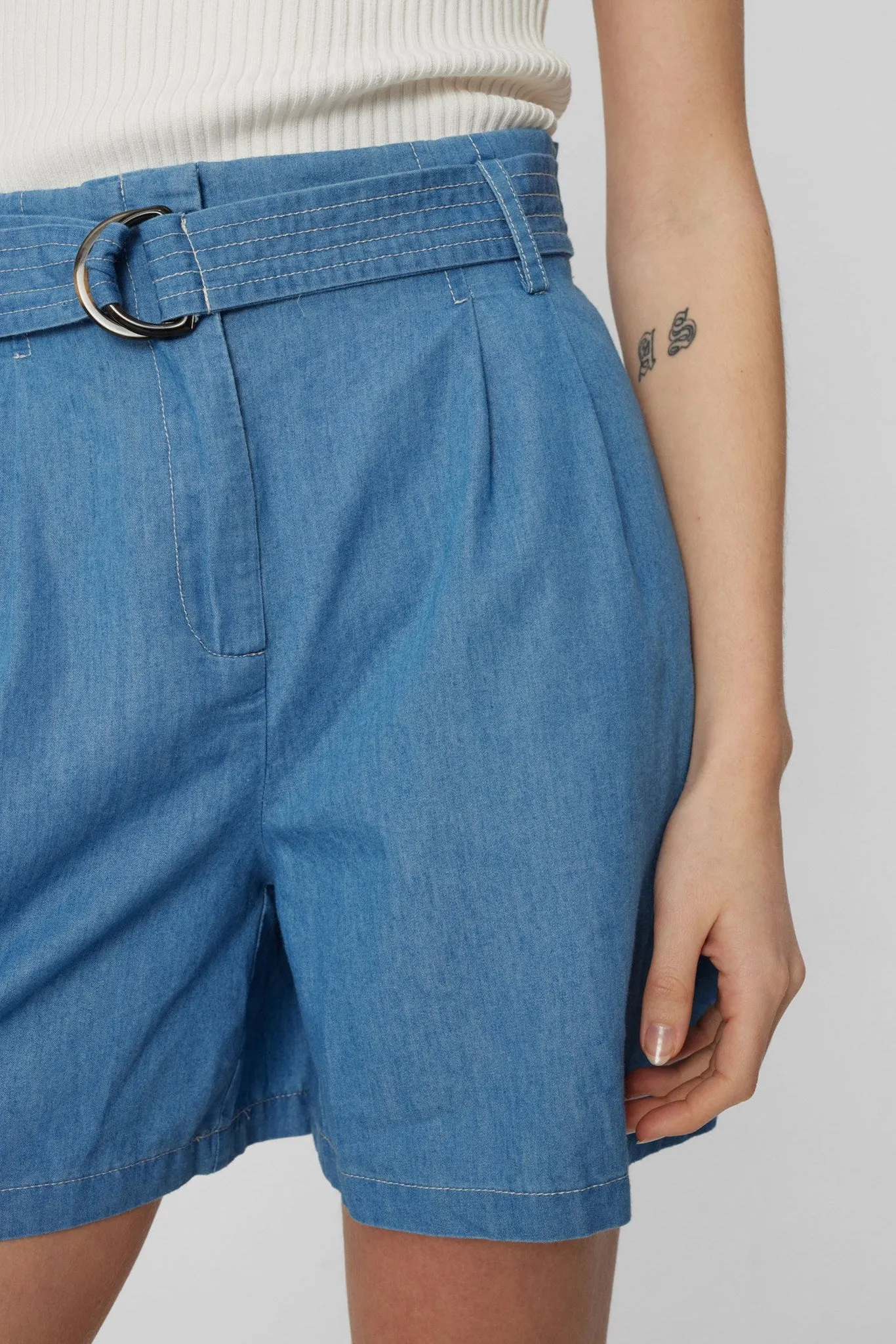 NUDYLAN SHORTS - Medium Blue Denim