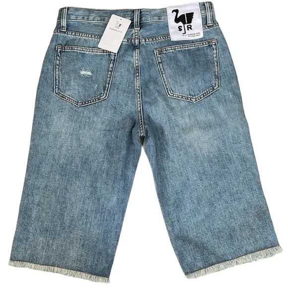NWT Free People Sandrine Rose Denim Bermuda Shorts