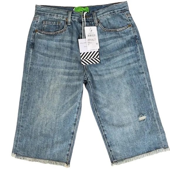 NWT Free People Sandrine Rose Denim Bermuda Shorts