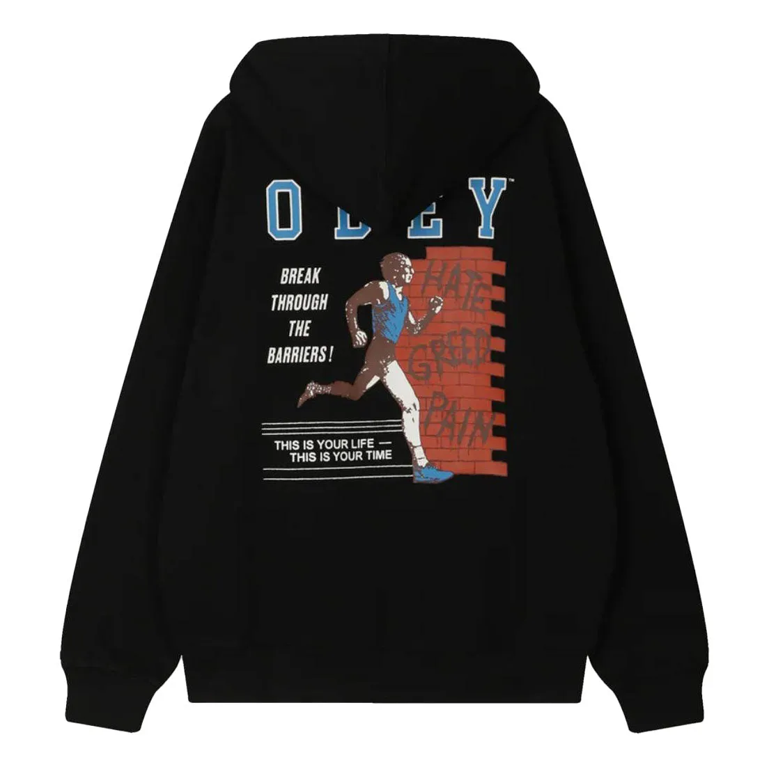 Obey break barriers zip hood