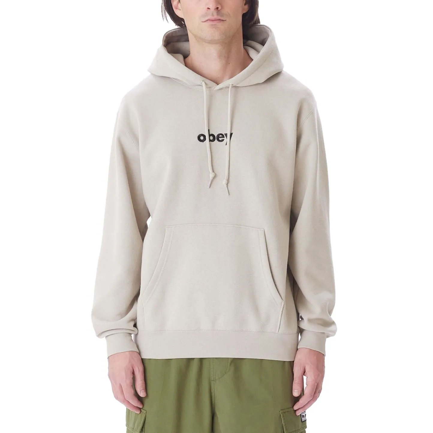 Obey lowercase hood Silver grey