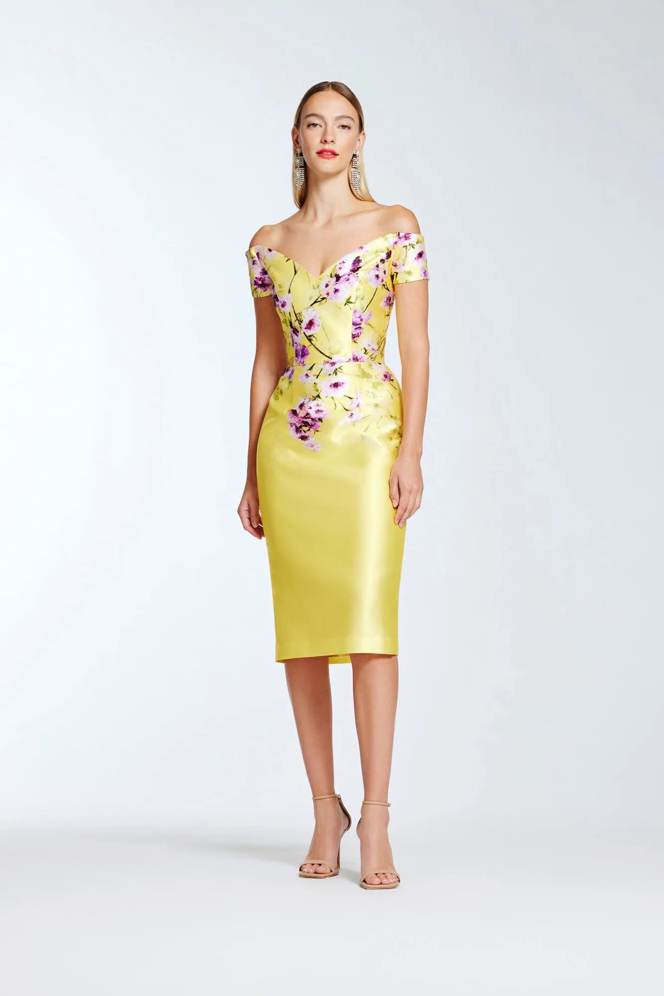OFF-THE-SHOULDER HIGH-LOW DRESS