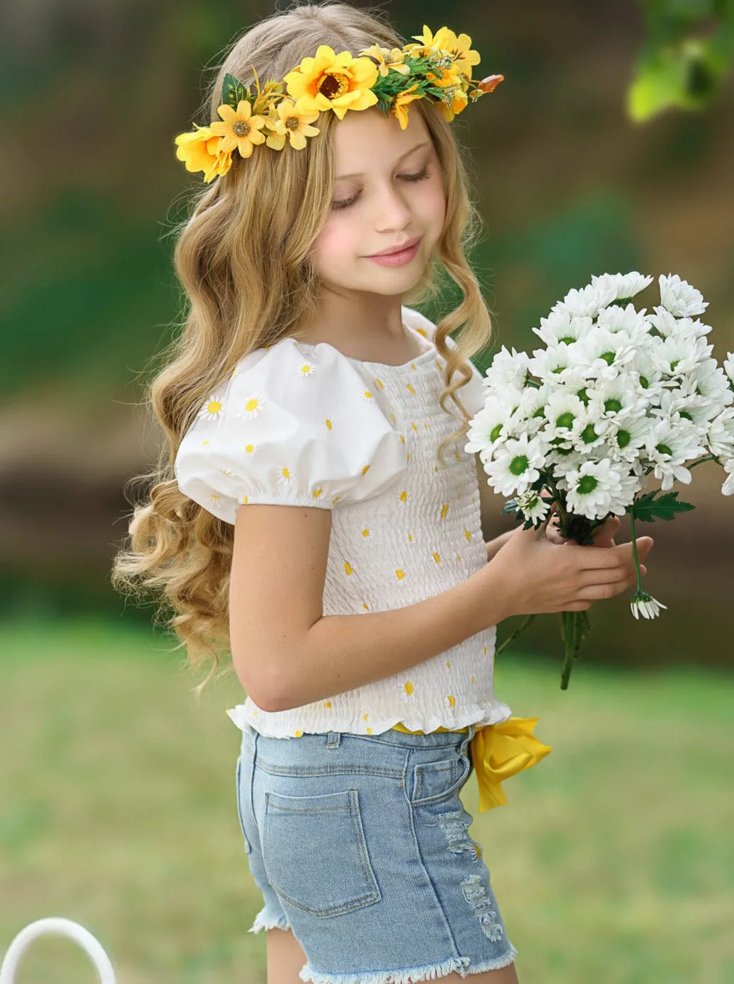 Oopsie Daisy Denim Short Set