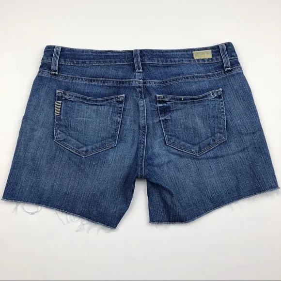 PAIGE Denim Jimmy Jimmy Low-rise Cutoff Jean Shorts