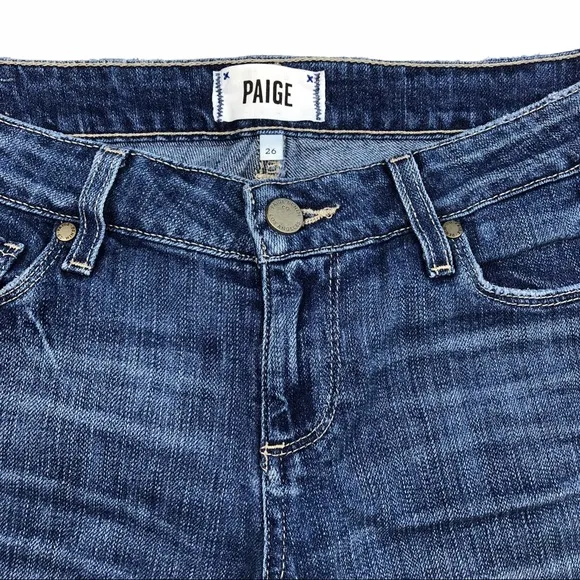 PAIGE Denim Jimmy Jimmy Low-rise Cutoff Jean Shorts