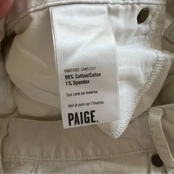 Paige Jimmy Jimmy White Denim Shorts 31