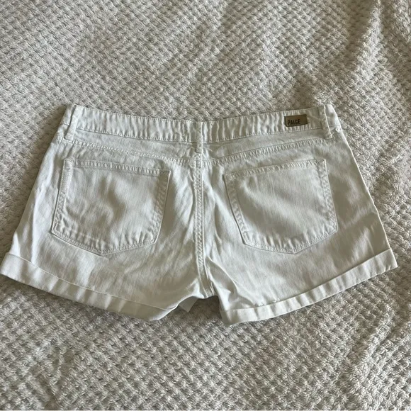 Paige Jimmy Jimmy White Denim Shorts 31
