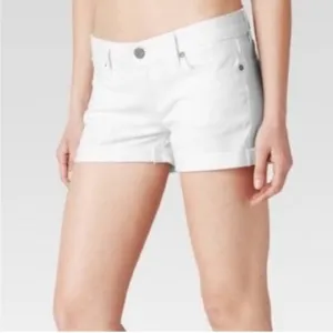 Paige Jimmy Jimmy White Denim Shorts 31