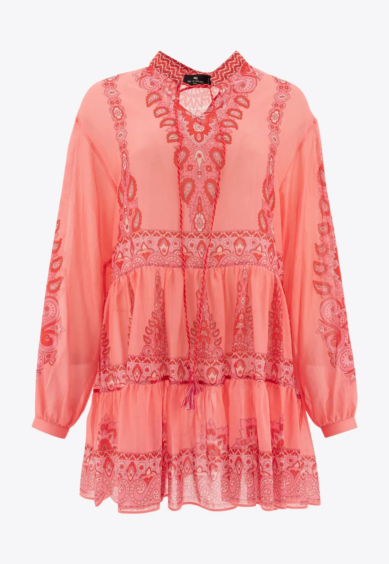 Paisley-Print Tunic Top