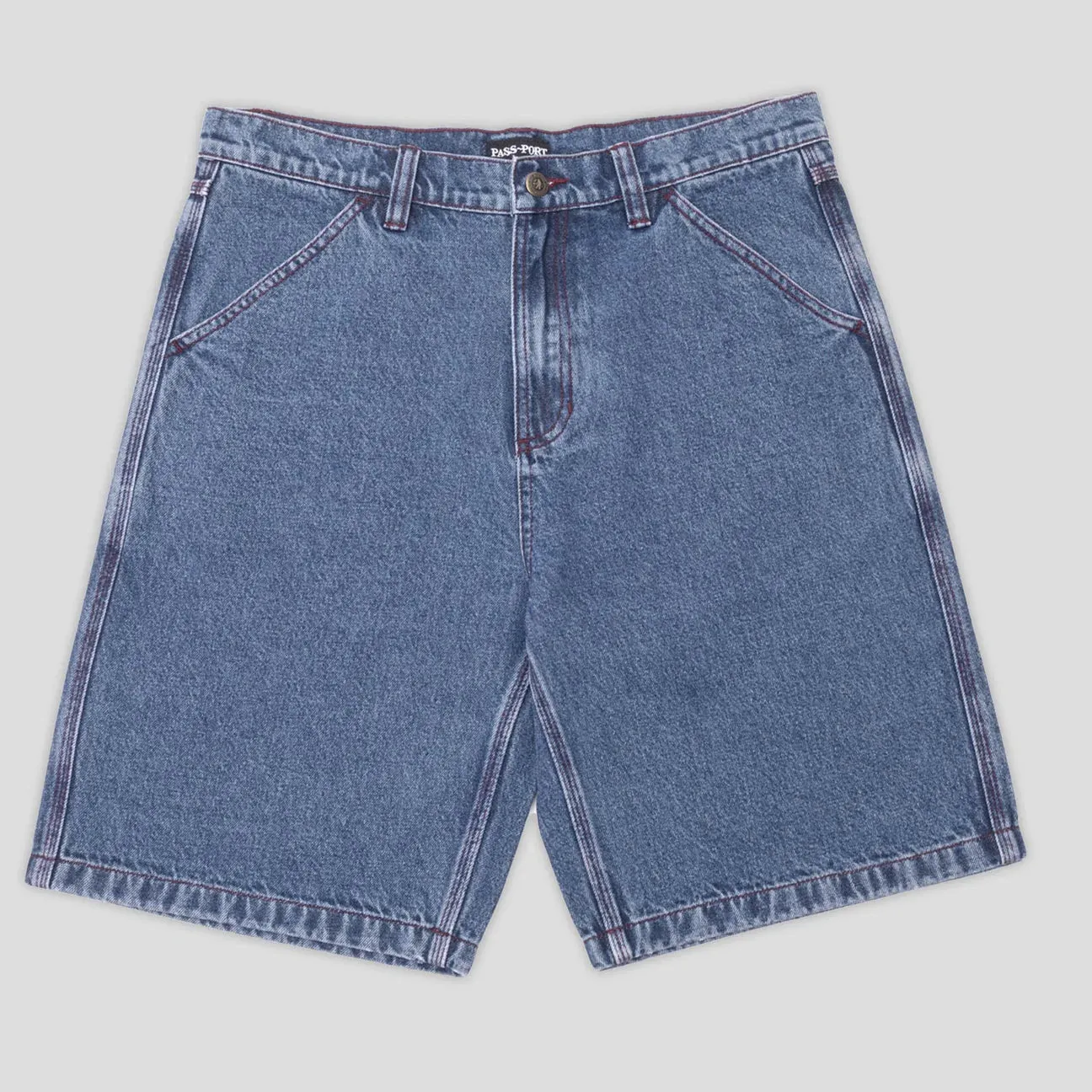 Pass~Port Workers Club Denim Shorts - Washed Dark Indigo