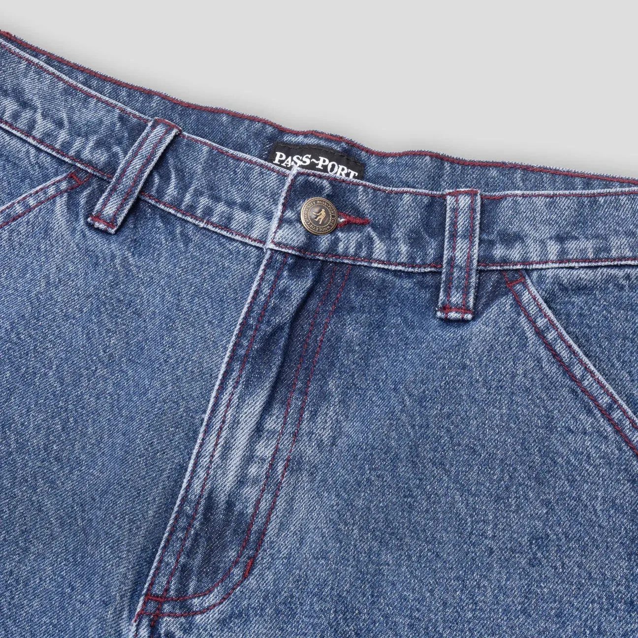 Pass~Port Workers Club Denim Shorts - Washed Dark Indigo