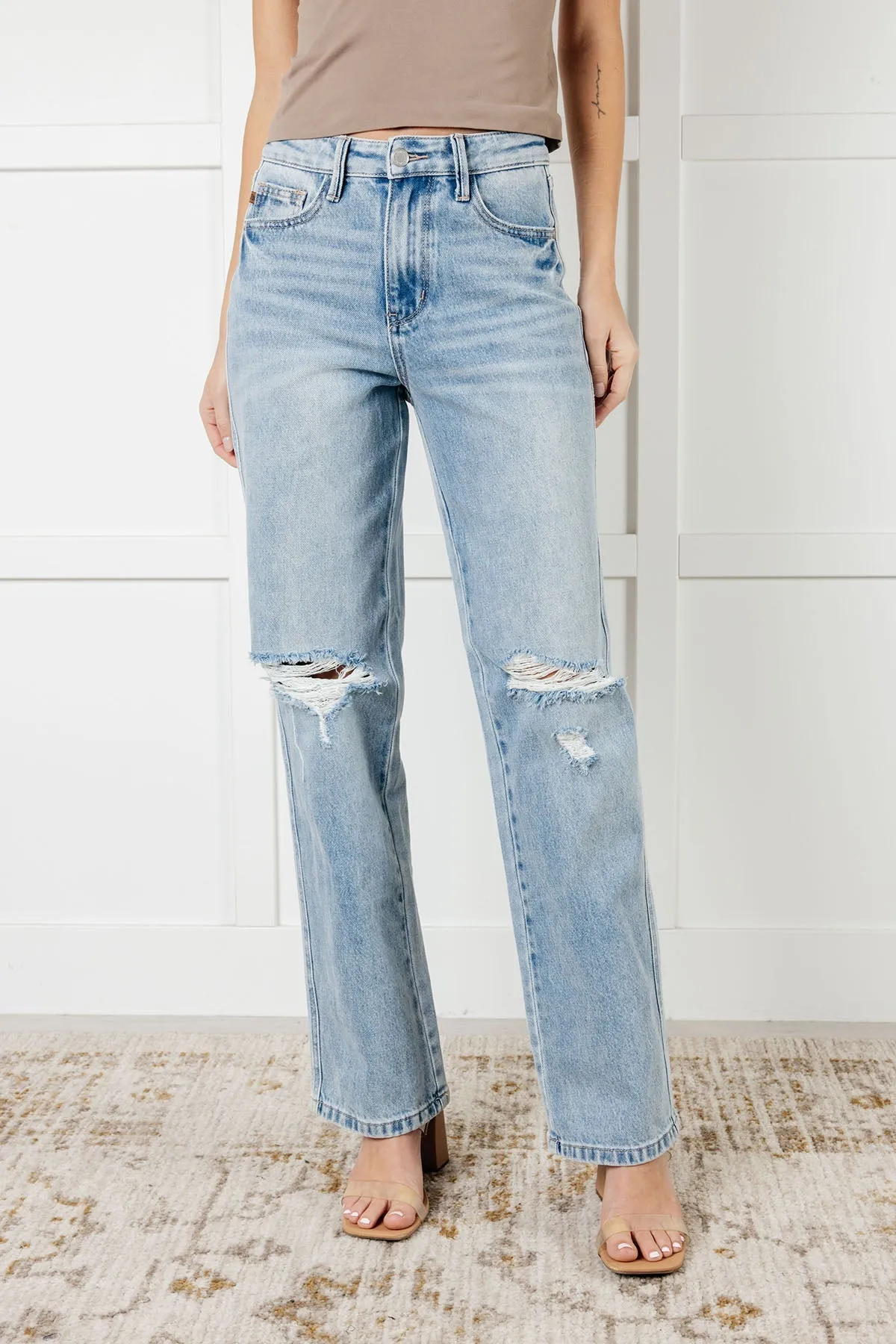 Patricia High Rise Rigid Magic 90's Straight Jeans by Judy Blue