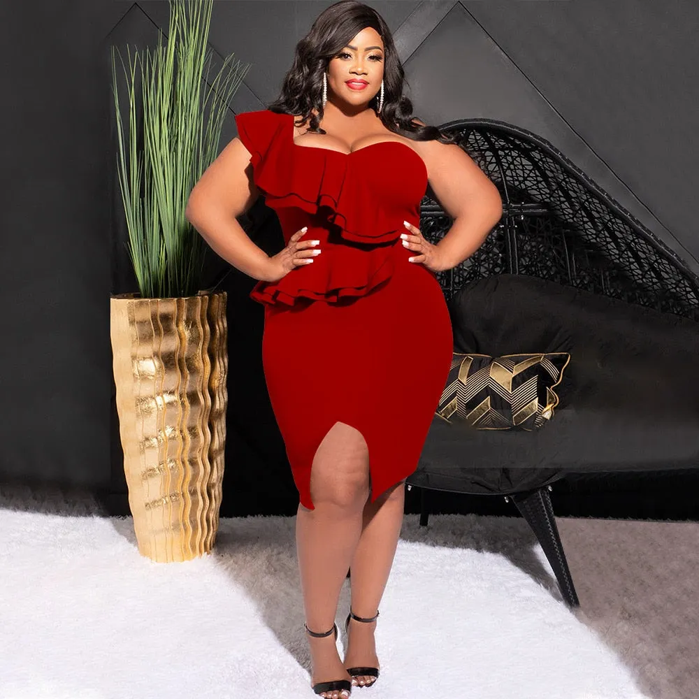 Plus Size Ruffle Dresses