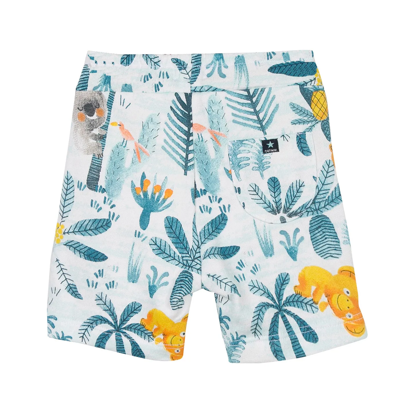 Printed Fleece Bermuda Shorts