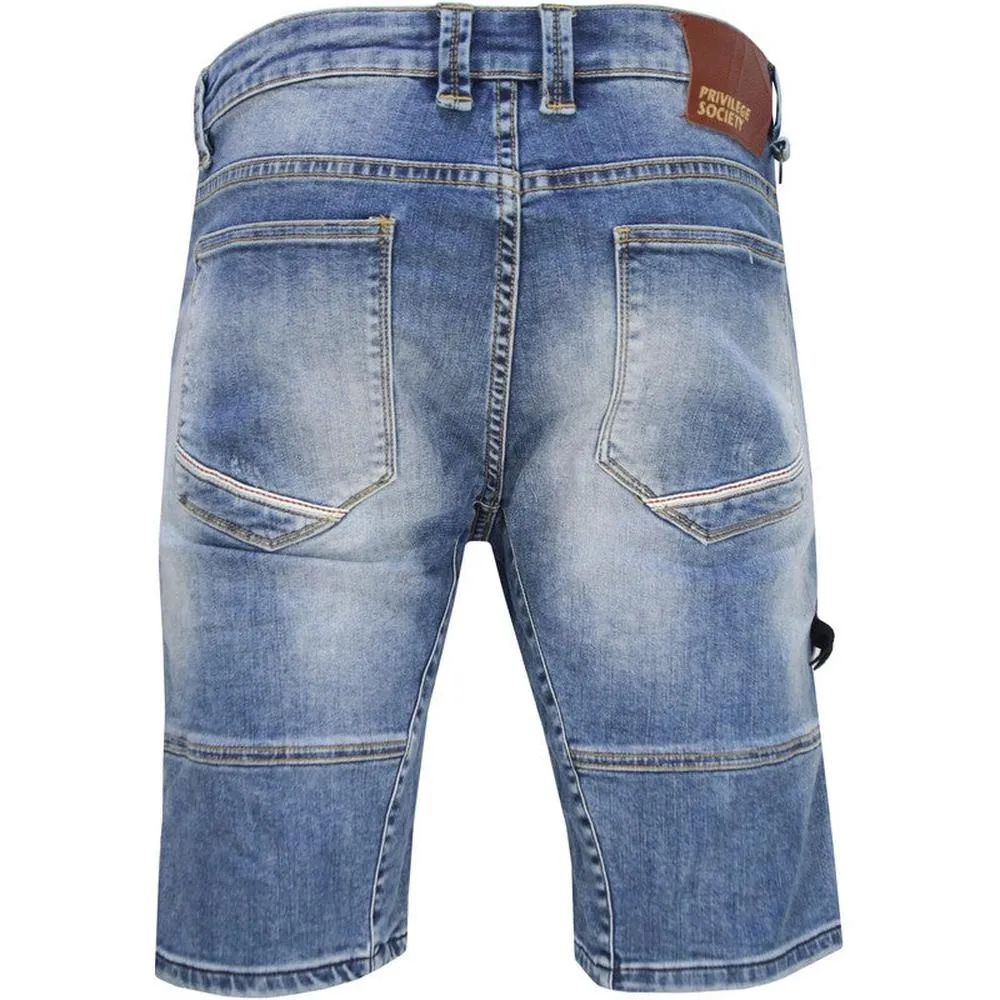 Privilege Society Men's Ice Pix Denim Shorts