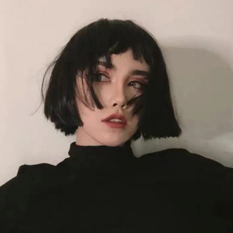 "BLACK COOL SHORT STRAIGHT" WIG K071709