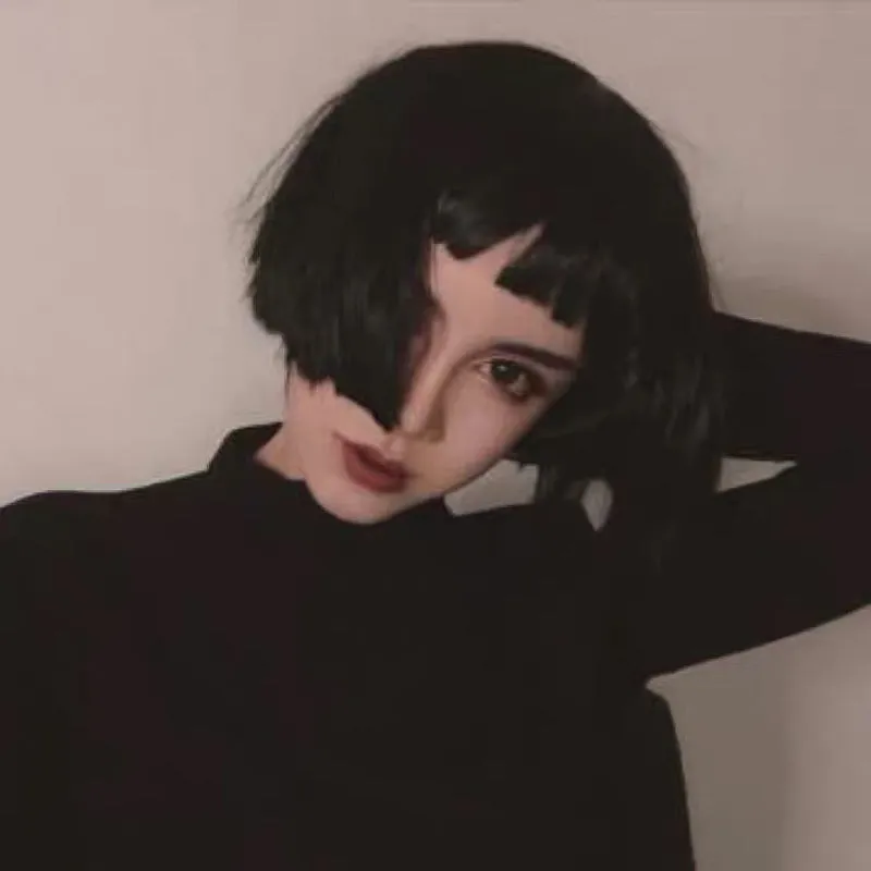 "BLACK COOL SHORT STRAIGHT" WIG K071709