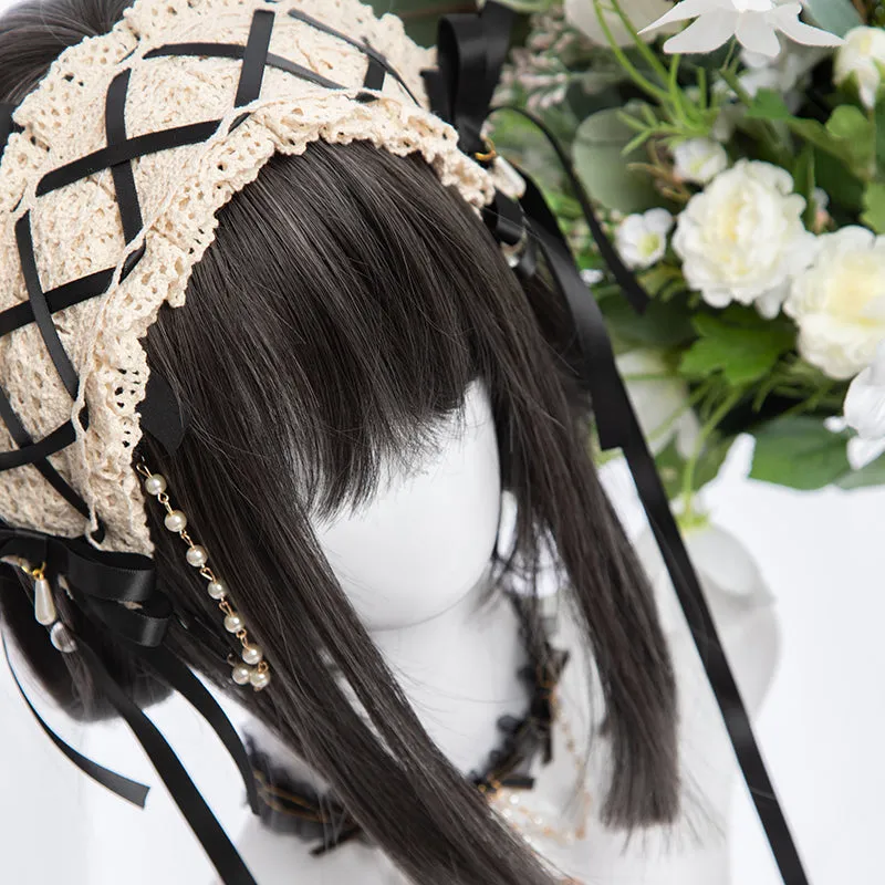 "BLACK GRAY DOUBLE PONYTAIL" WIG D071710