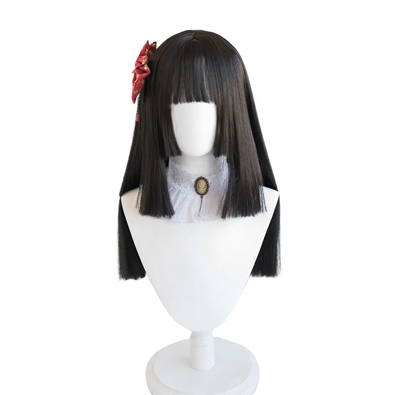 "BLACK LOLITA STRAIGHT" LONG WIG D041505