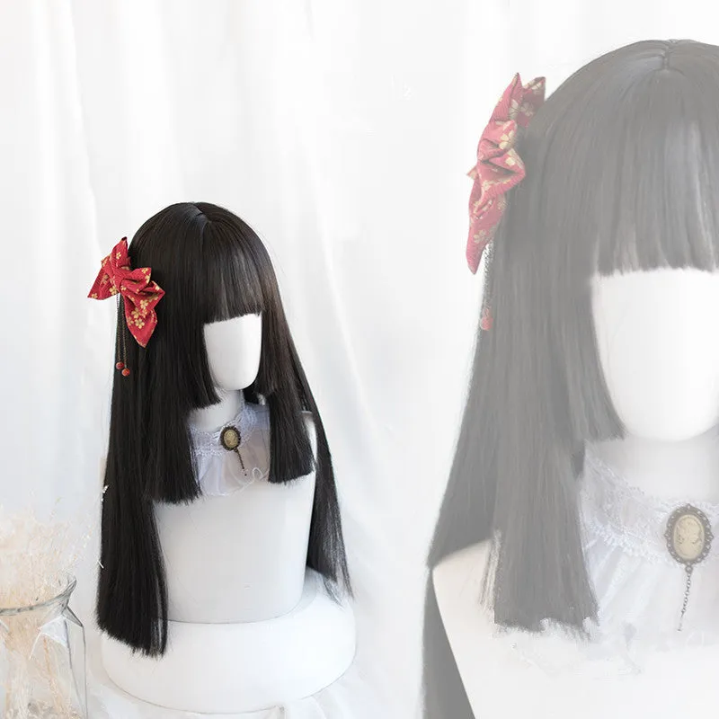 "BLACK LOLITA STRAIGHT" LONG WIG D041505