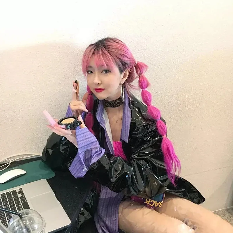 "BLACK PINK ROSE RED GRADIENT LONG STRAIGHT" WIG D041809