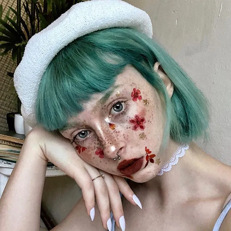 "GREEN" SHORT WIG K122811
