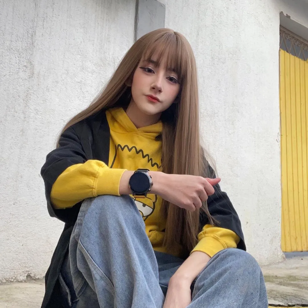 "NATURAL AIR BANGS LONG STRAIGHT" WIG N041402
