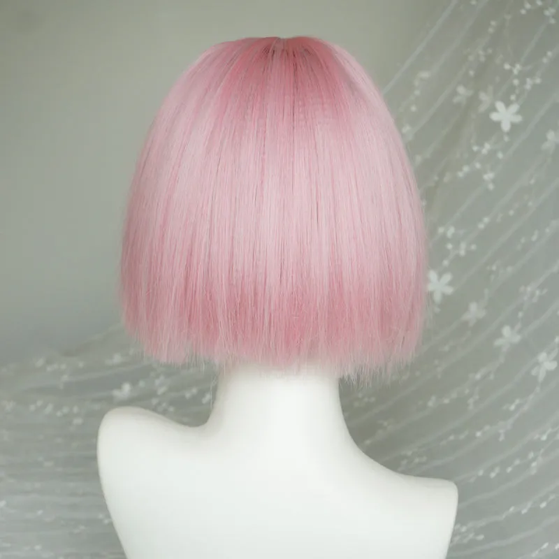 "PEACH PINK SHORT STRAIGHT" WIG Y040319