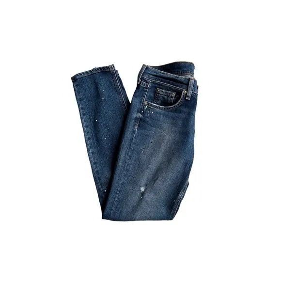 Rag &amp; Bone Lucky Dre Splatter Paint Jeans