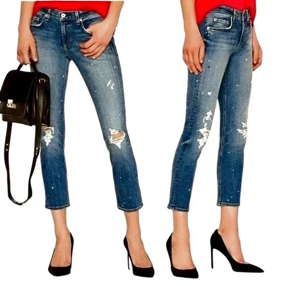 Rag &amp; Bone Lucky Dre Splatter Paint Jeans