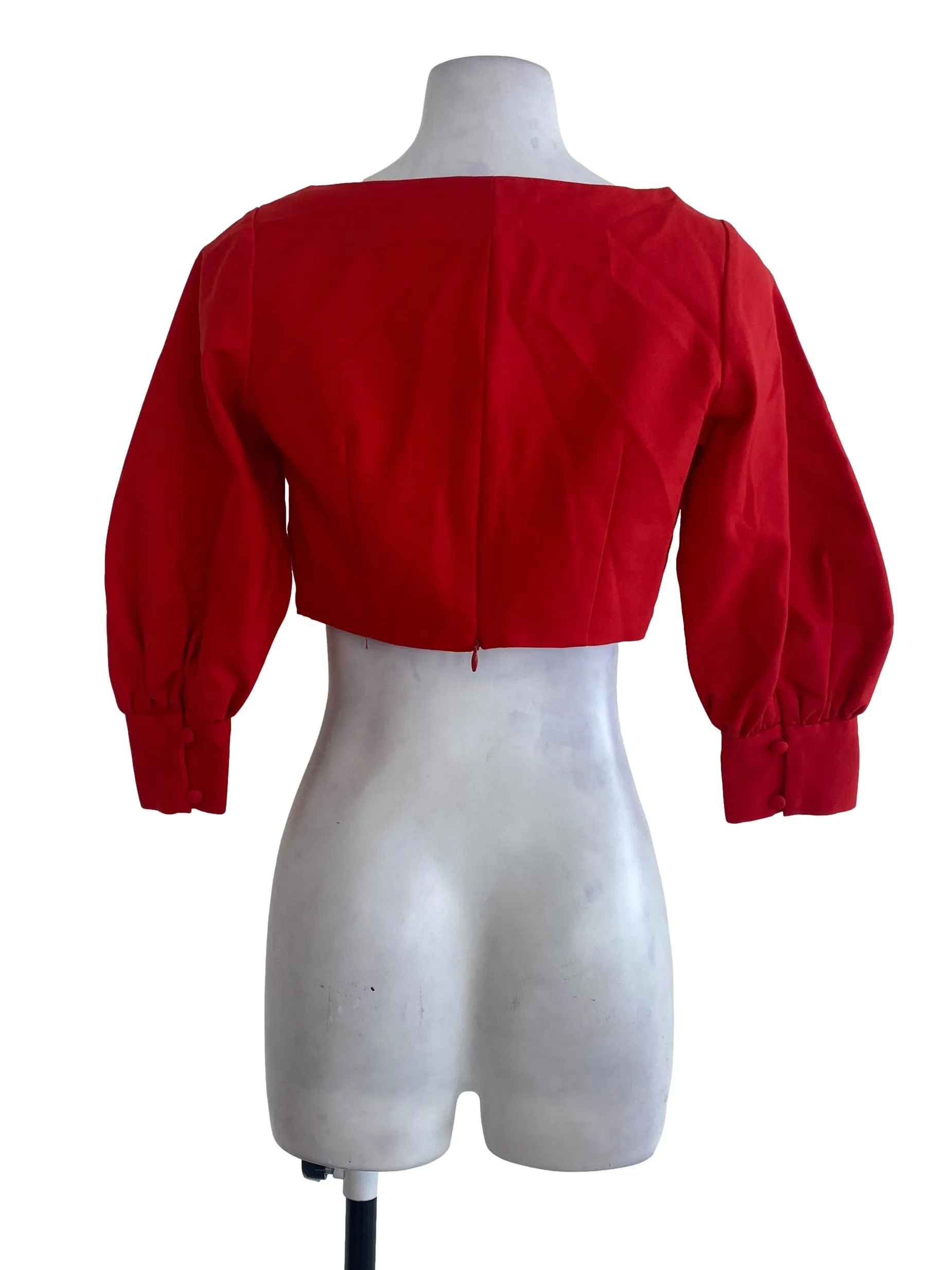 Red Square Neck Top LB