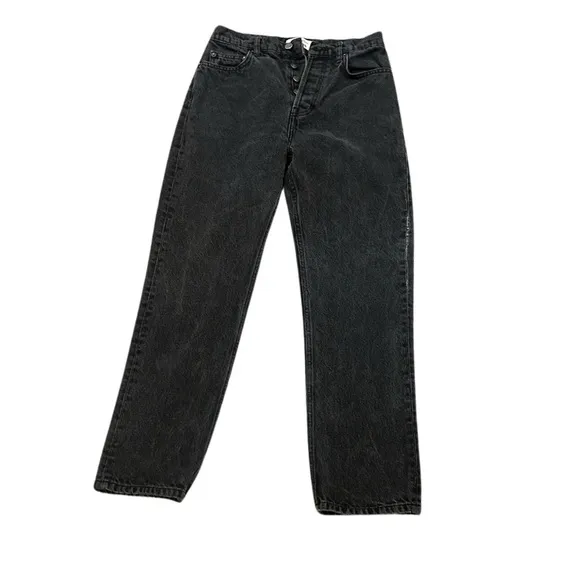 Reformation Cynthia High Rise Straight Jeans | Washed Black | Size 26