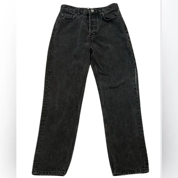 Reformation Cynthia High Rise Straight Jeans | Washed Black | Size 26