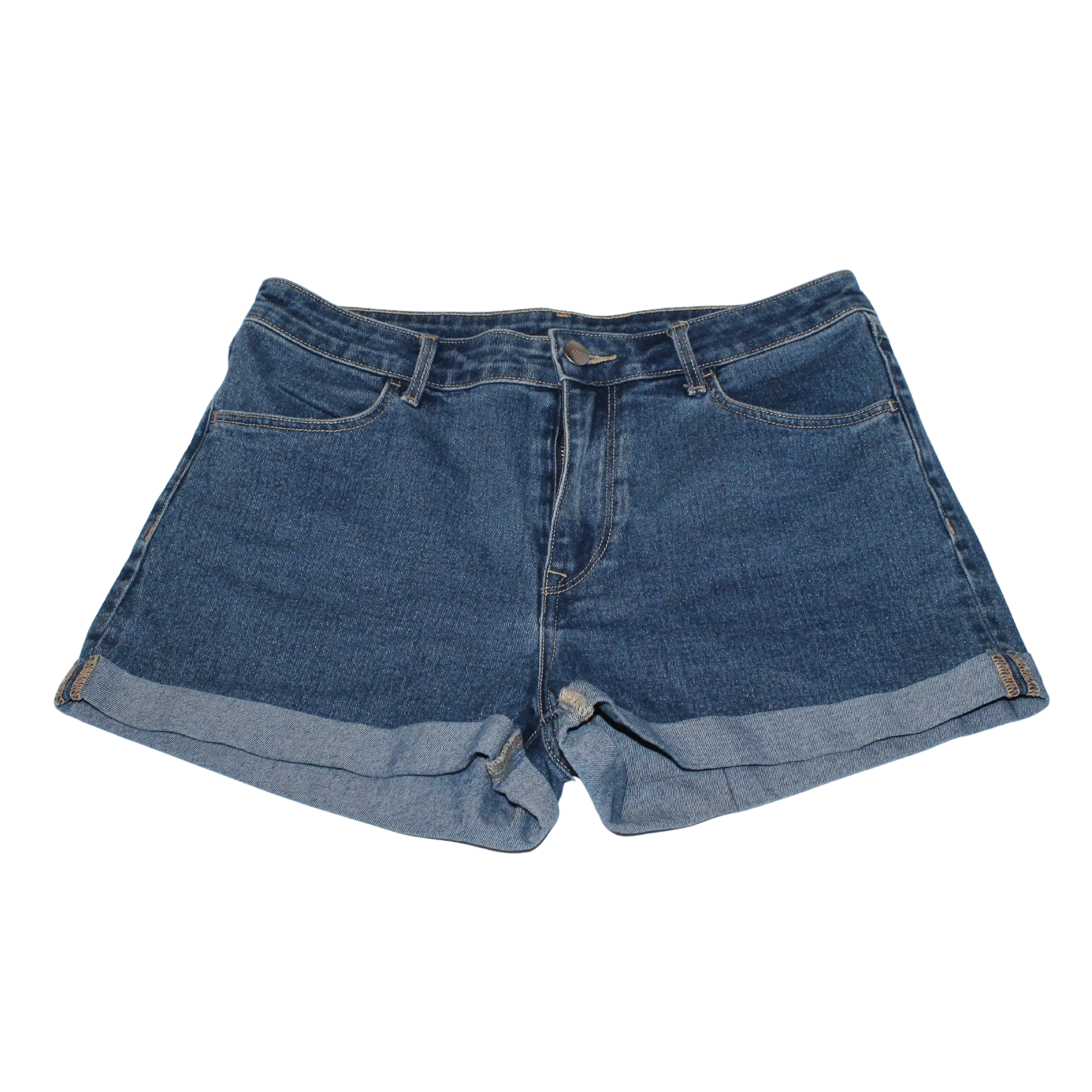 Regular Waist Denim Shorts