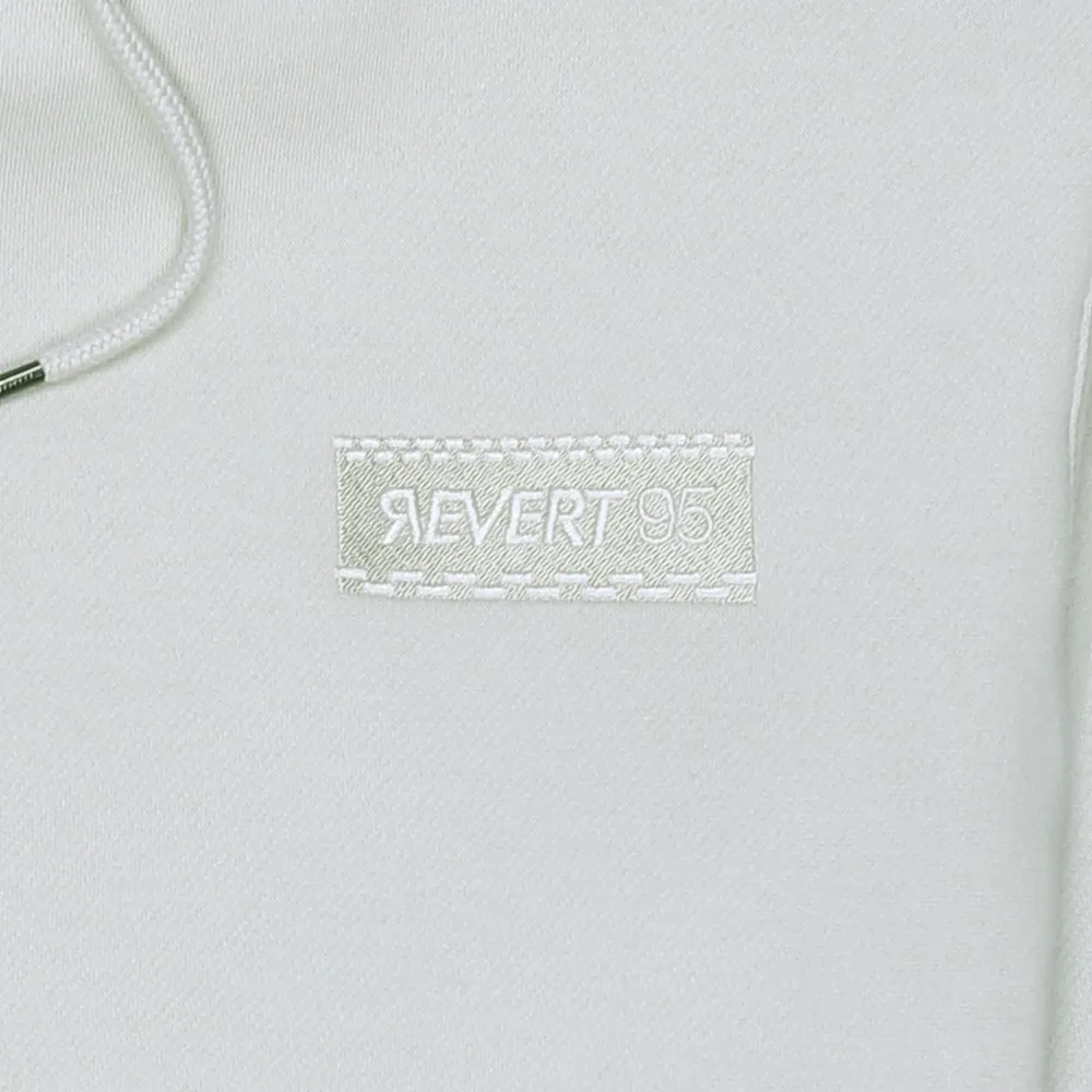 Revert 95 Small Checkerboard Box Logo Hoodie Bone