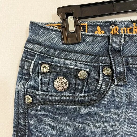 Rock Revival Celine Boot Medium Wash Denim Jean Shorts - Size 28