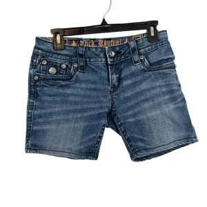 Rock Revival Celine Boot Medium Wash Denim Jean Shorts - Size 28