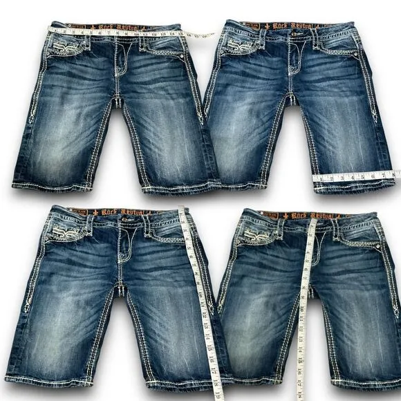 Rock Revival Sherry Easy Bermuda Jean Shorts Women’s Size 28