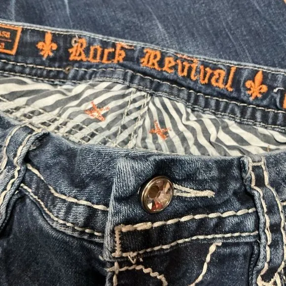 Rock Revival Sherry Easy Bermuda Jean Shorts Women’s Size 28