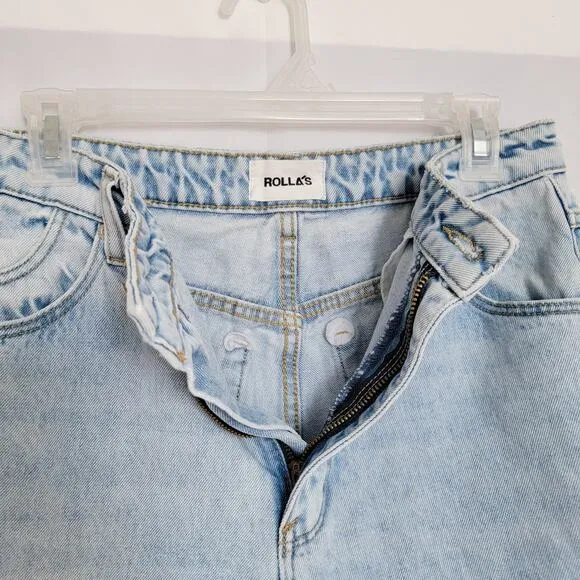 Rolla's High Rise Straight Light Wash Jeans Size 28