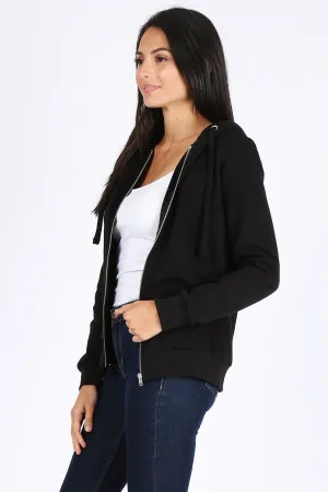Rosio zip hoodie BLACK