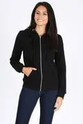 Rosio zip hoodie BLACK