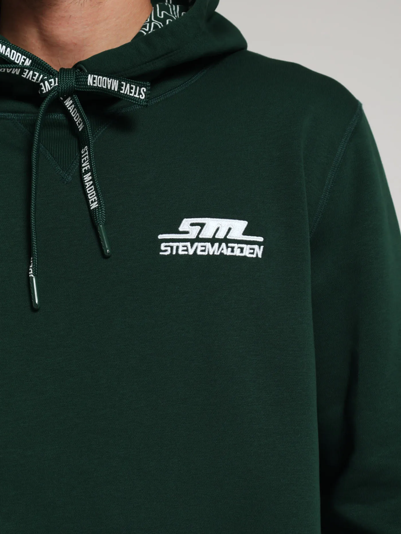Samuel Basic Hooded Fleece Sweat Top - Forest Green