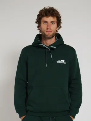 Samuel Basic Hooded Fleece Sweat Top - Forest Green
