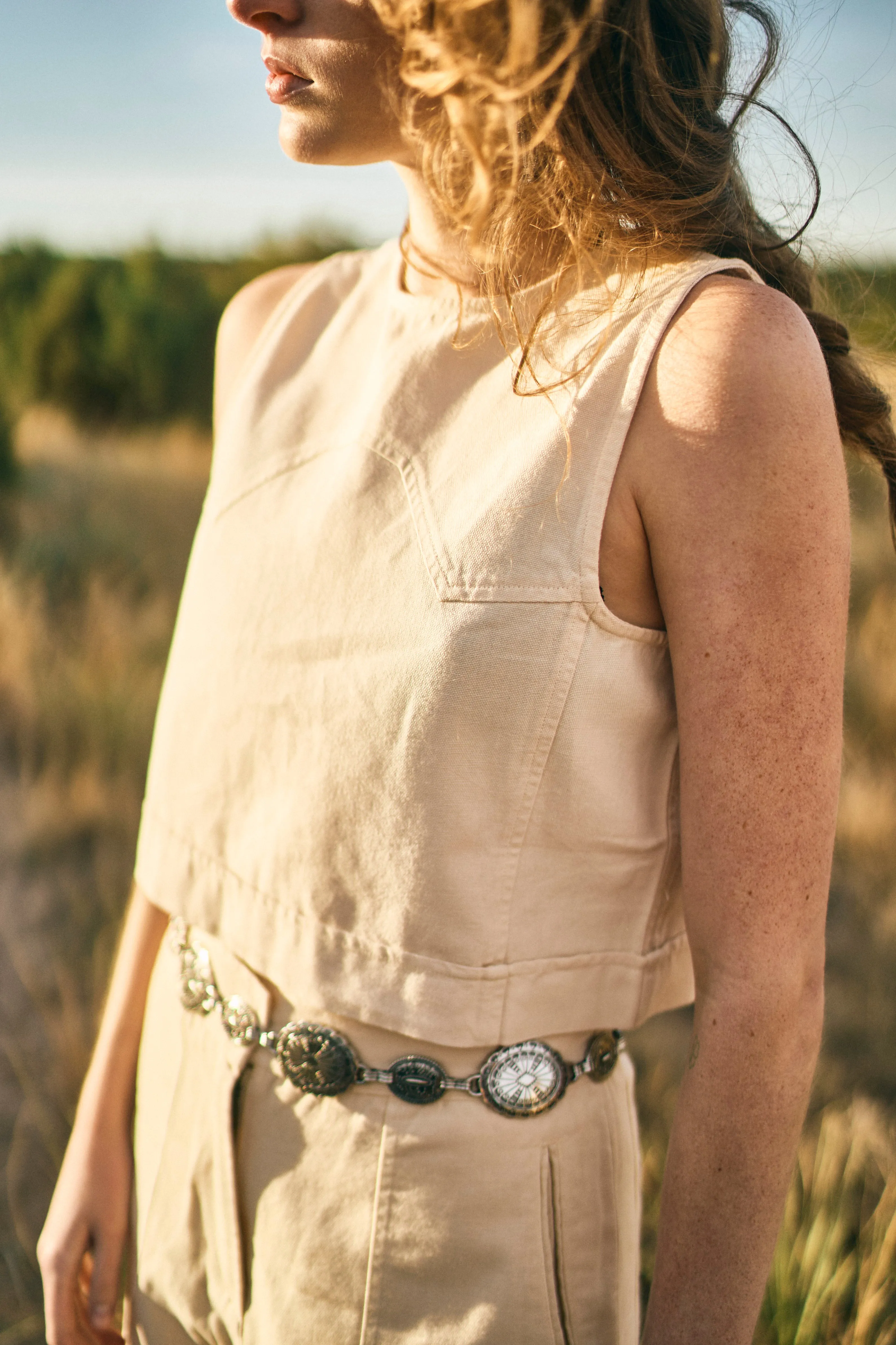 San Antonio Tank in Cream Canvas