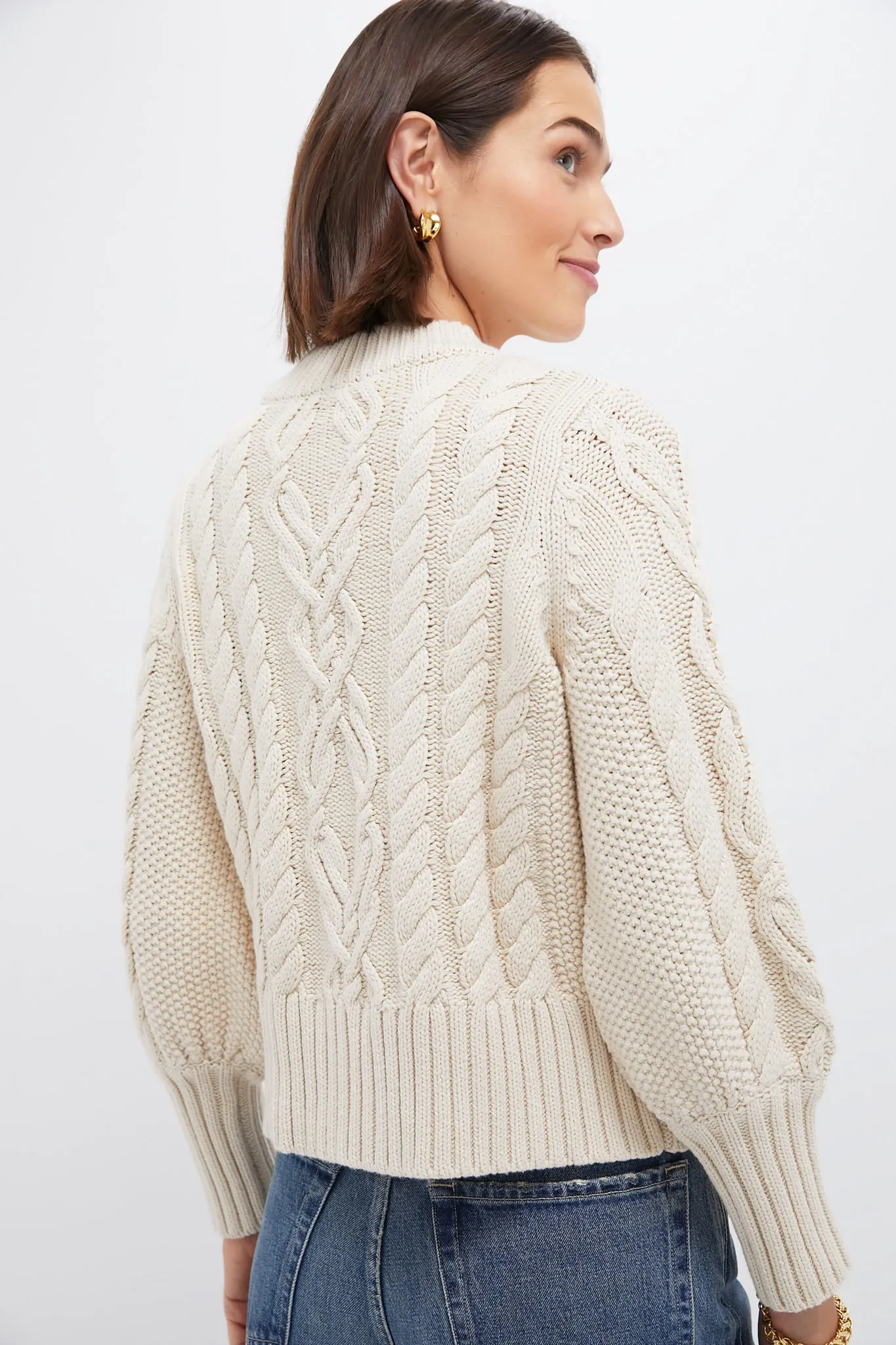 Sandstone Cotton Colette Cardigan