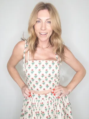 Scarlet Bloom Crop Tank