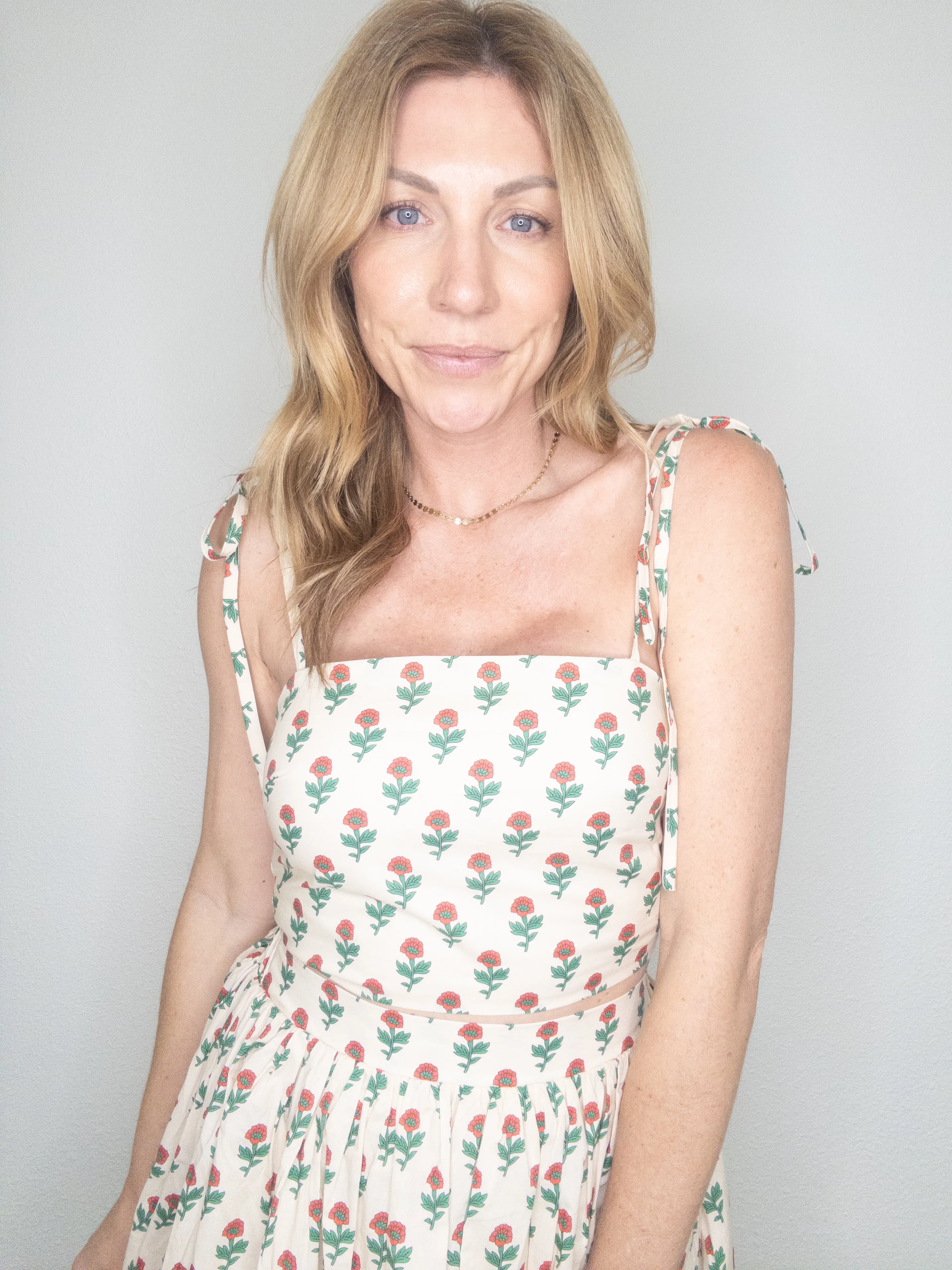 Scarlet Bloom Crop Tank