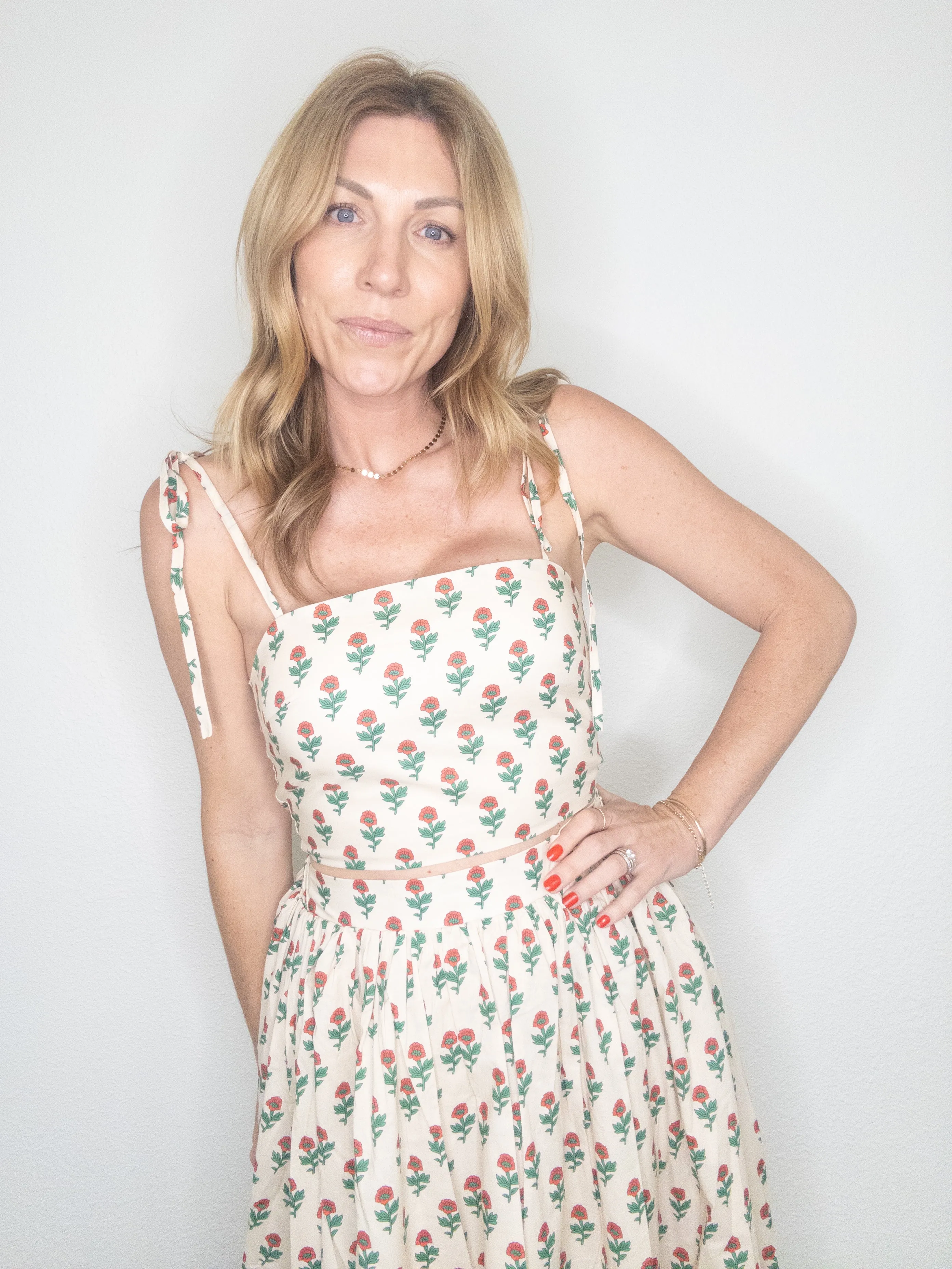 Scarlet Bloom Crop Tank
