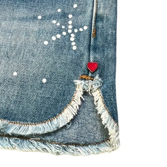 Scotch &amp; Soda You Blow Me Away Ocean Shade Blue Denim Jean Shorts Sz 24 NWT $115